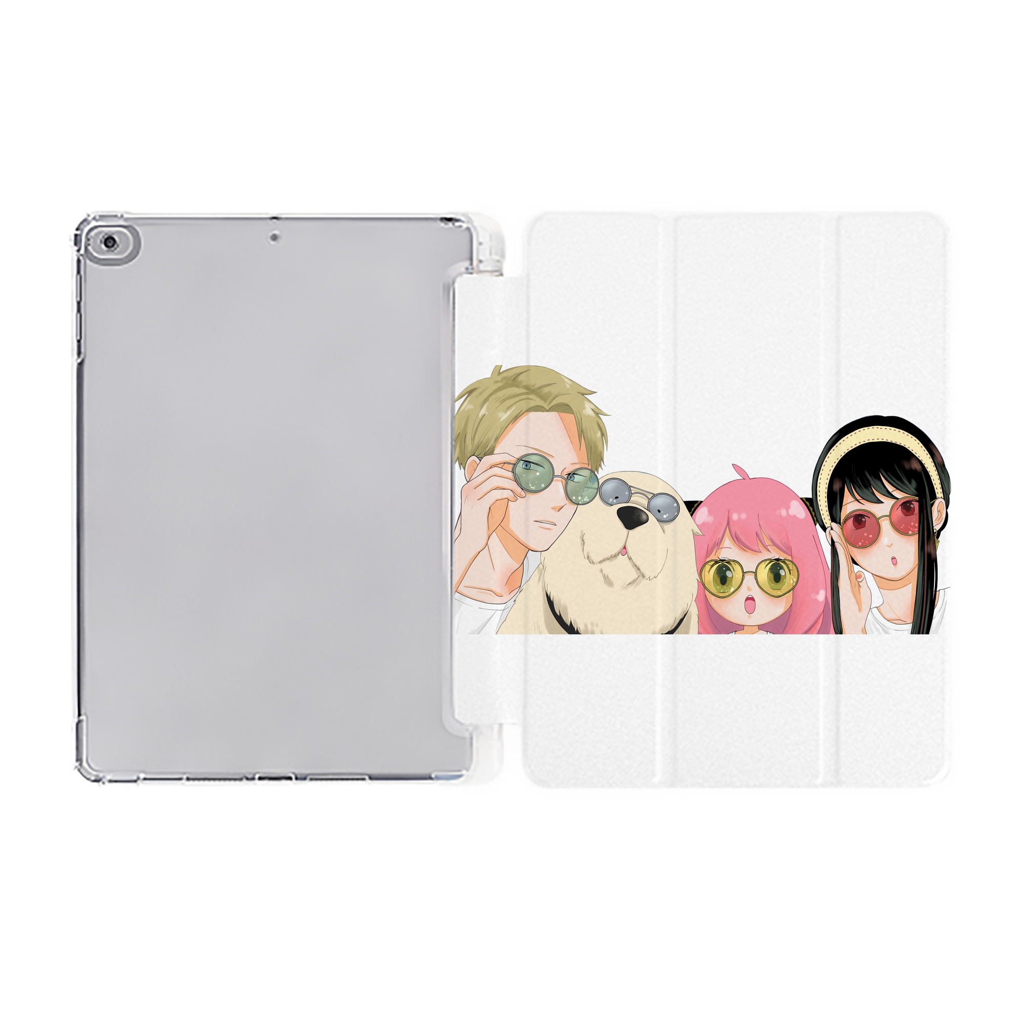 （画像用） SPY×FAMILY间谍家家酒 IPad ケース ペン収納付き 三つ折りスタンド PUレザー×シリコン 対応機種9.5/10.5/10.9インチ